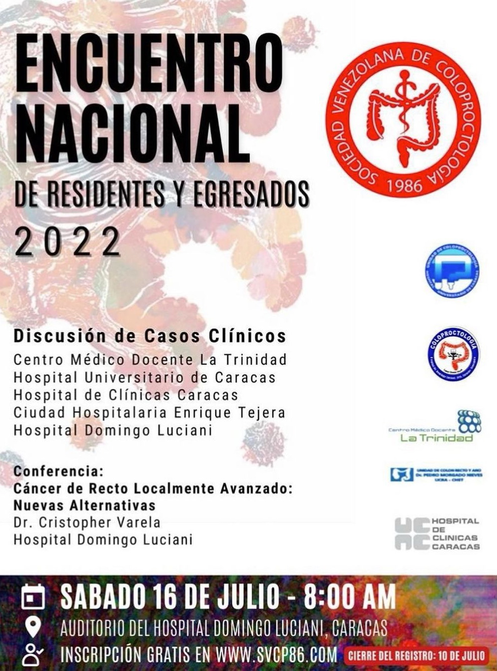 Encuentro Nacional de Residentes y Egresados de Coloproctología 2022 :: Sábado 16 de julio